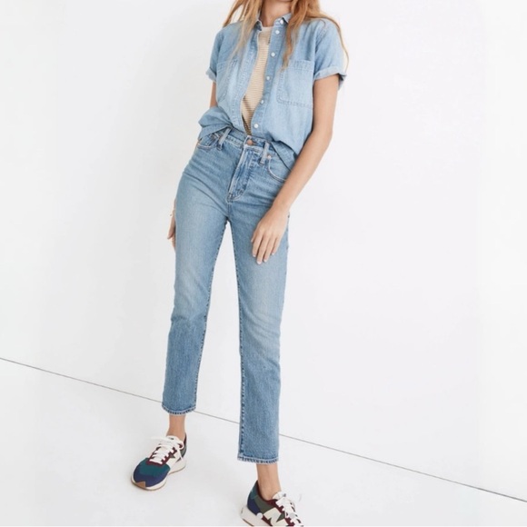 Madewell Denim - Madewell Women's Straight Leg Jeans - Light Blue
